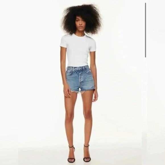 Agolde Jaden Denim Shorts Size 26 - Picture 4 of 9